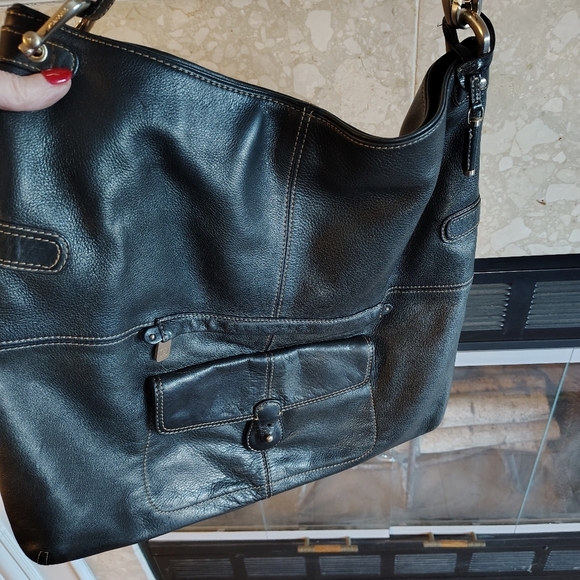 Lauren Conrad LC Black Leather Slouchy Soft Bag - Picture 3 of 14